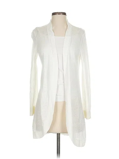Pre-owned Talbots Cardigan Sweater In White