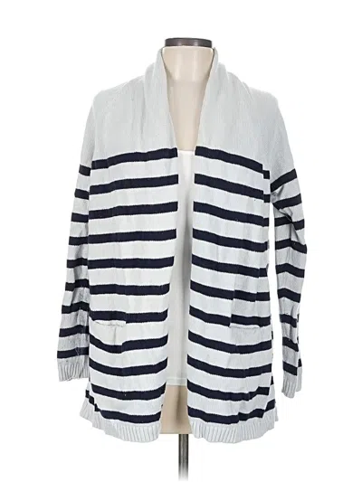 Pre-owned Talbots Cardigan Sweater In White