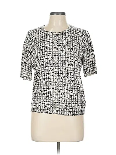 Pre-owned Talbots Cardigan Sweater In White