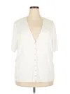 Talbots Cardigan Sweater In White