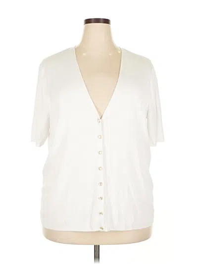 Talbots Cardigan Sweater In White