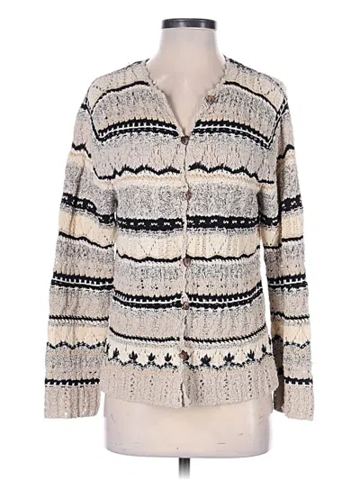 Pre-owned Talbots Cardigan Sweater In White