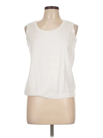 Pre-owned Talbots Cardigan Sweater In White