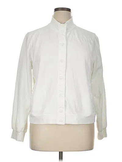 Pre-owned Talbots Cardigan Sweater In White