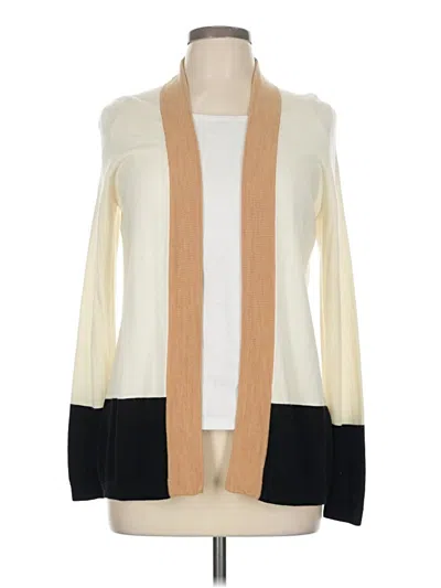 Pre-owned Talbots Cardigan Sweater In White