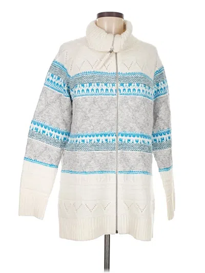 Talbots Cardigan Sweater In White