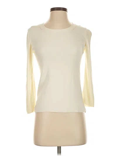 Pre-owned Talbots Cardigan Sweater In White