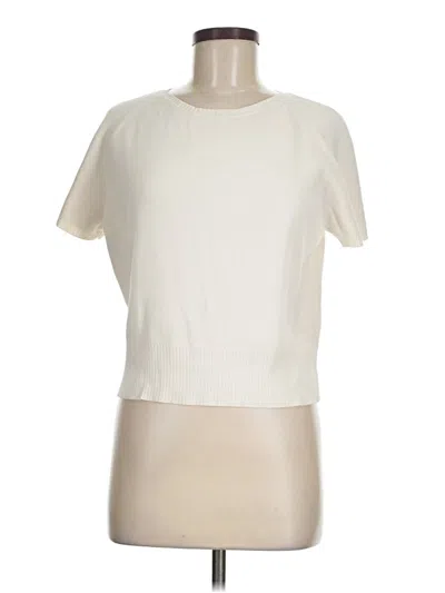 Pre-owned Talbots Cardigan Sweater In White