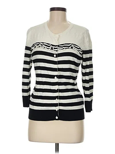 Pre-owned Talbots Cardigan Sweater In White