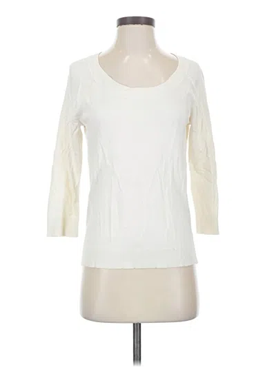 Pre-owned Talbots Cardigan Sweater In White