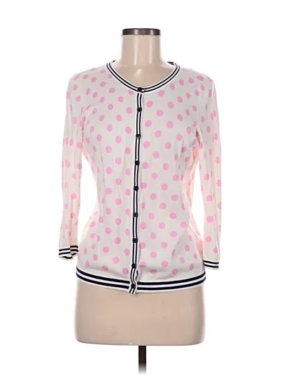 Pre-owned Talbots Cardigan Sweater In White
