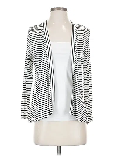 Pre-owned Talbots Cardigan Sweater In White