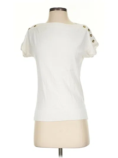 Pre-owned Talbots Cardigan Sweater In White