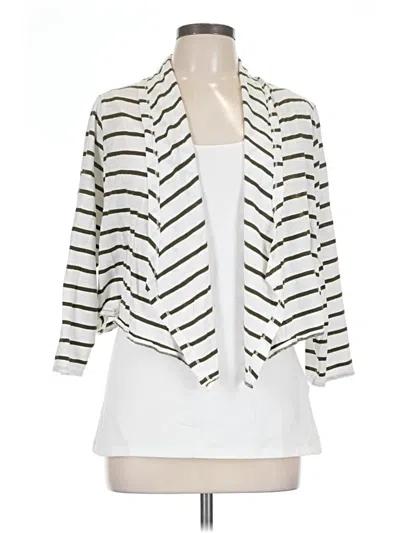 Pre-owned Talbots Cardigan Sweater In White
