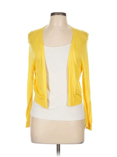 Pre-owned Talbots Cardigan Sweater In Yellow