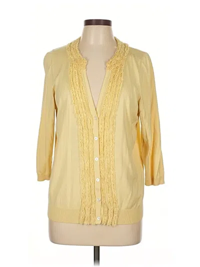 Pre-owned Talbots Cardigan Sweater In Yellow