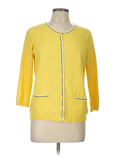 Pre-owned Talbots Cardigan Sweater In Yellow