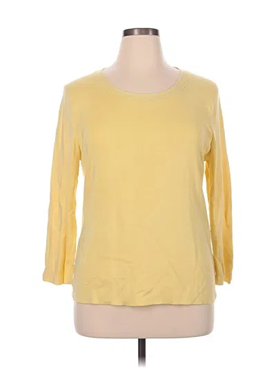 Pre-owned Talbots Cardigan Sweater In Yellow