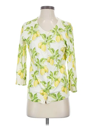 Pre-owned Talbots Cardigan Sweater In Yellow