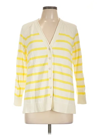 Pre-owned Talbots Cardigan Sweater In Yellow