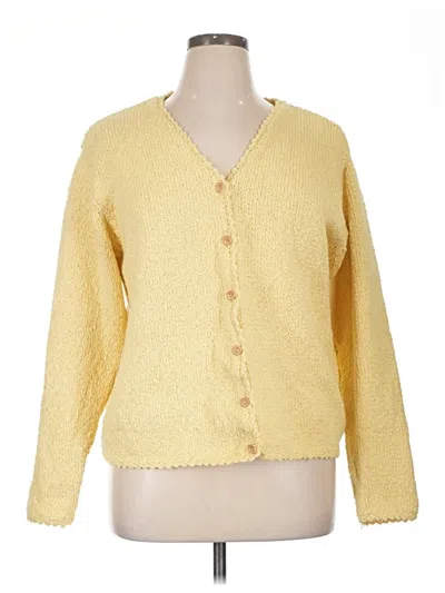 Pre-owned Talbots Cardigan Sweater In Yellow
