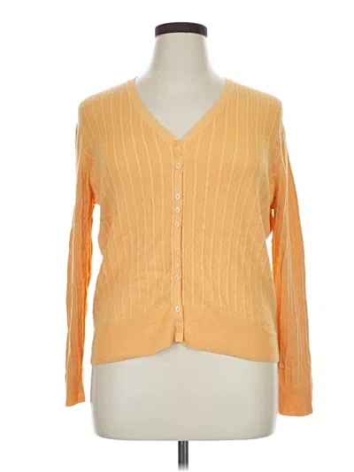 Pre-owned Talbots Cardigan Sweater In Yellow