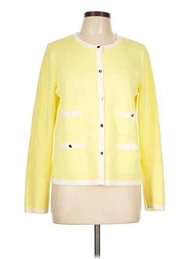 Pre-owned Talbots Cardigan Sweater In Yellow