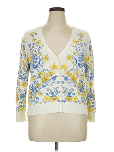 Pre-owned Talbots Cardigan Sweater In Yellow