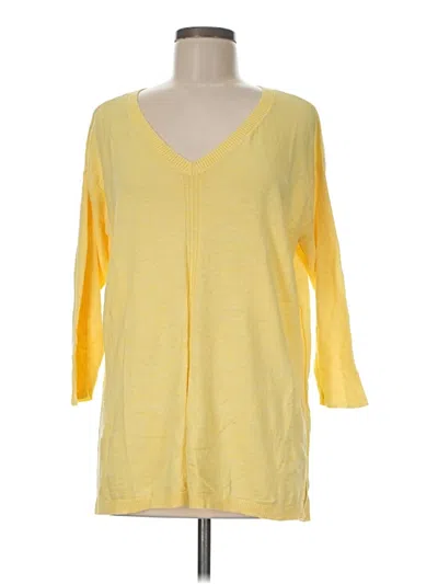 Pre-owned Talbots Cardigan Sweater In Yellow