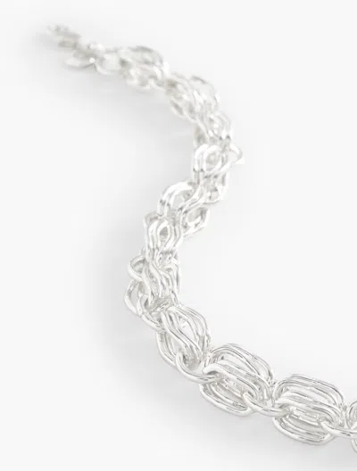 Talbots Cascade Links Necklace - Shiny Silver - 001