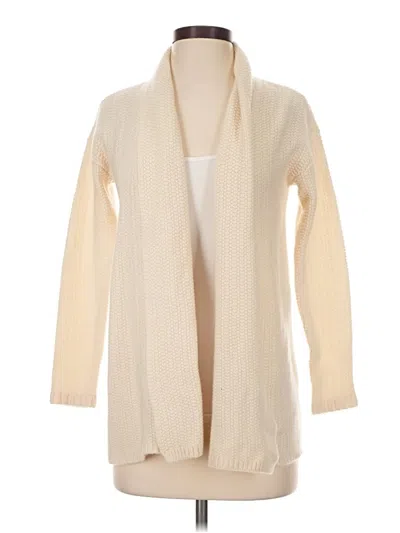 Pre-owned Talbots Cashmere Cardigan Sweater In Ivory