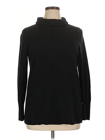 Pre-owned Talbots Cashmere Pullover Sweater In Black