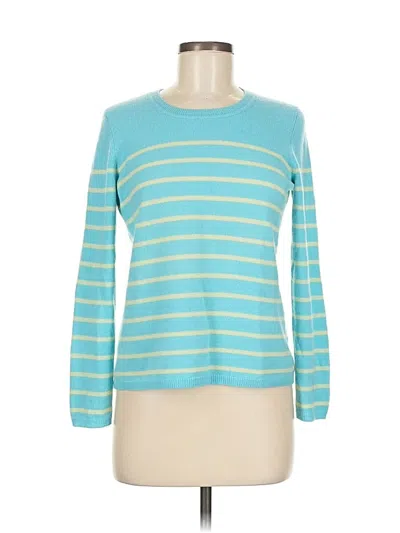 Pre-owned Talbots Cashmere Pullover Sweater In Blue