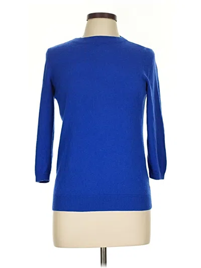 Pre-owned Talbots Cashmere Pullover Sweater In Blue
