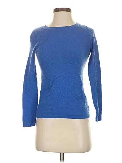 Pre-owned Talbots Cashmere Pullover Sweater In Blue