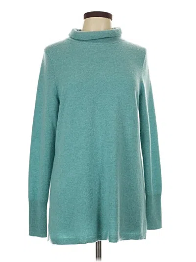 Pre-owned Talbots Cashmere Pullover Sweater In Blue