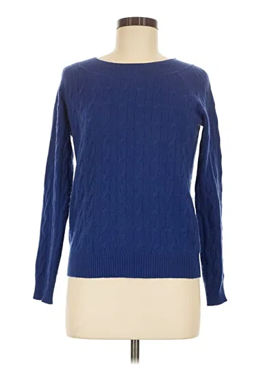 Pre-owned Talbots Cashmere Pullover Sweater In Blue