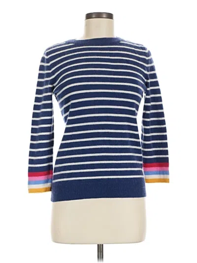 Pre-owned Talbots Cashmere Pullover Sweater In Blue