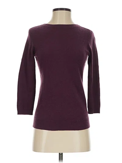 Pre-owned Talbots Cashmere Pullover Sweater In Burgundy