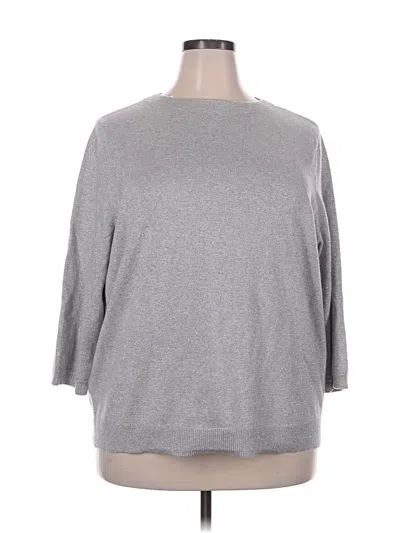Pre-owned Talbots Cashmere Pullover Sweater In Gray
