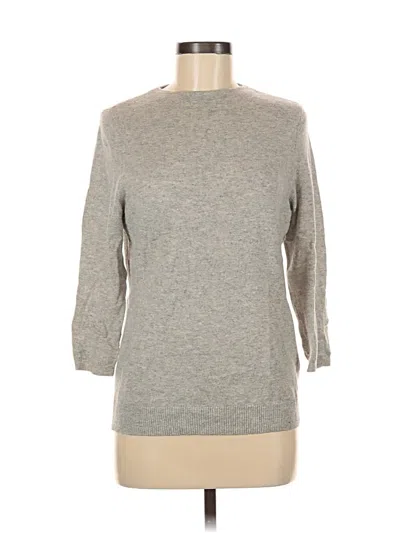 Pre-owned Talbots Cashmere Pullover Sweater In Gray
