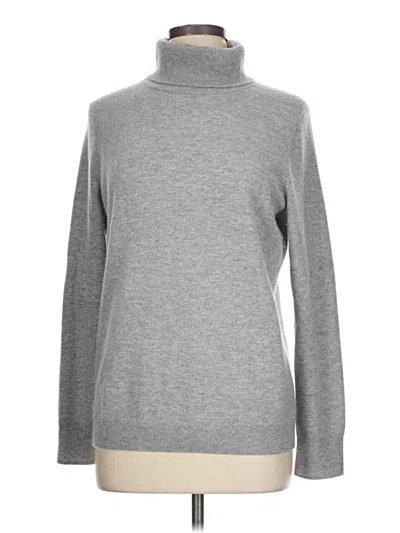 Pre-owned Talbots Cashmere Pullover Sweater In Gray