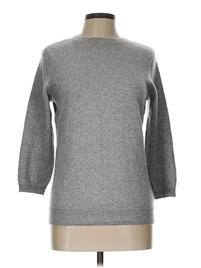 Pre-owned Talbots Cashmere Pullover Sweater In Gray