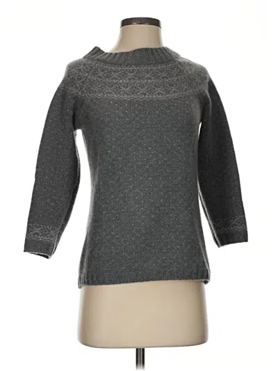 Pre-owned Talbots Cashmere Pullover Sweater In Gray