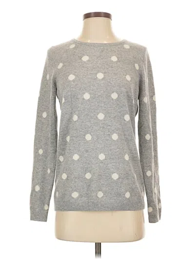 Pre-owned Talbots Cashmere Pullover Sweater In Gray