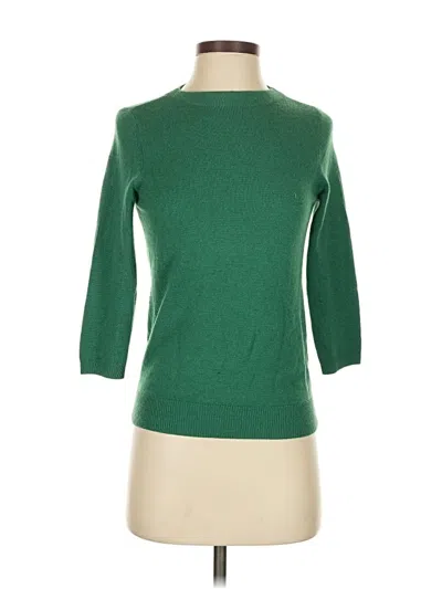 Pre-owned Talbots Cashmere Pullover Sweater In Green