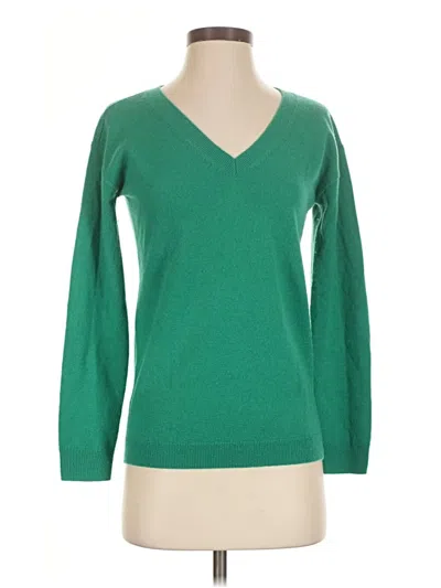 Pre-owned Talbots Cashmere Pullover Sweater In Green