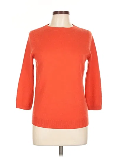 Pre-owned Talbots Cashmere Pullover Sweater In Orange