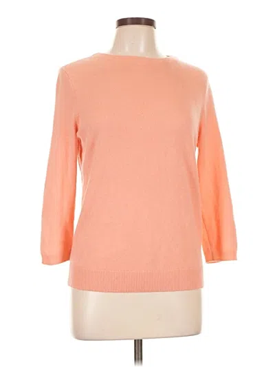 Pre-owned Talbots Cashmere Pullover Sweater In Orange
