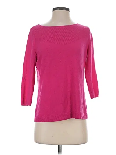 Pre-owned Talbots Cashmere Pullover Sweater In Pink